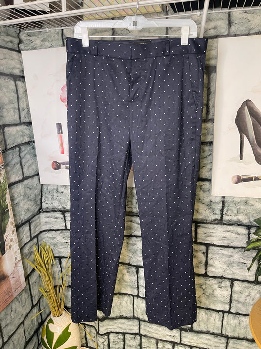 Banana Republic Black White Polka Dot Pants Women sz 8