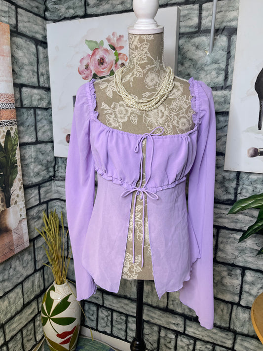 NEW Beginning Boutique Purple Blouse Women sz 6
