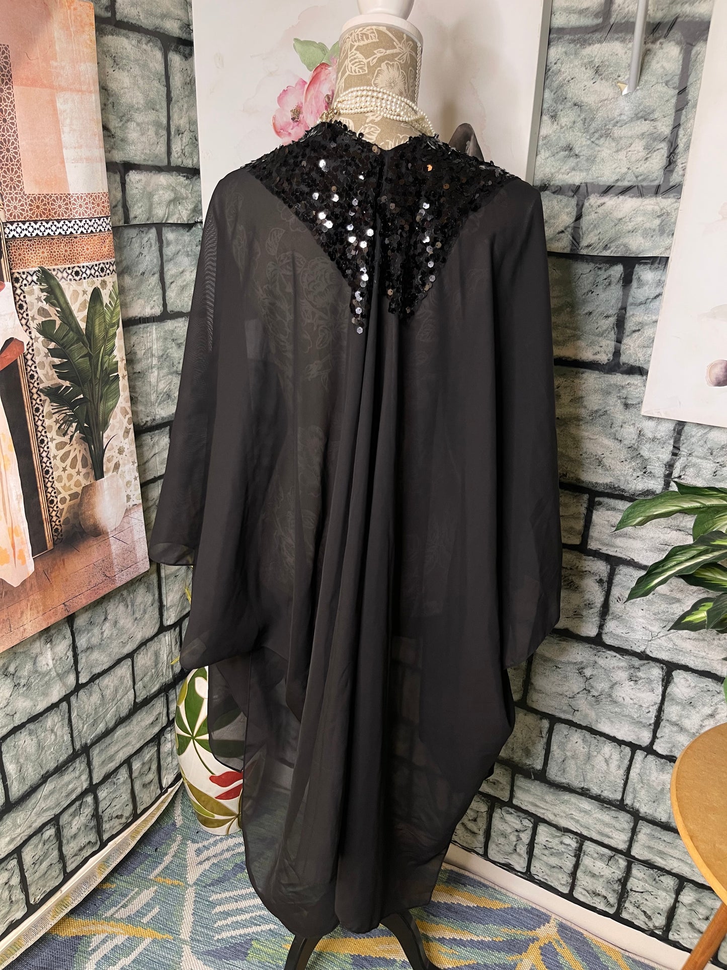 Marc New York Black Sequin Cover Women sz One Size