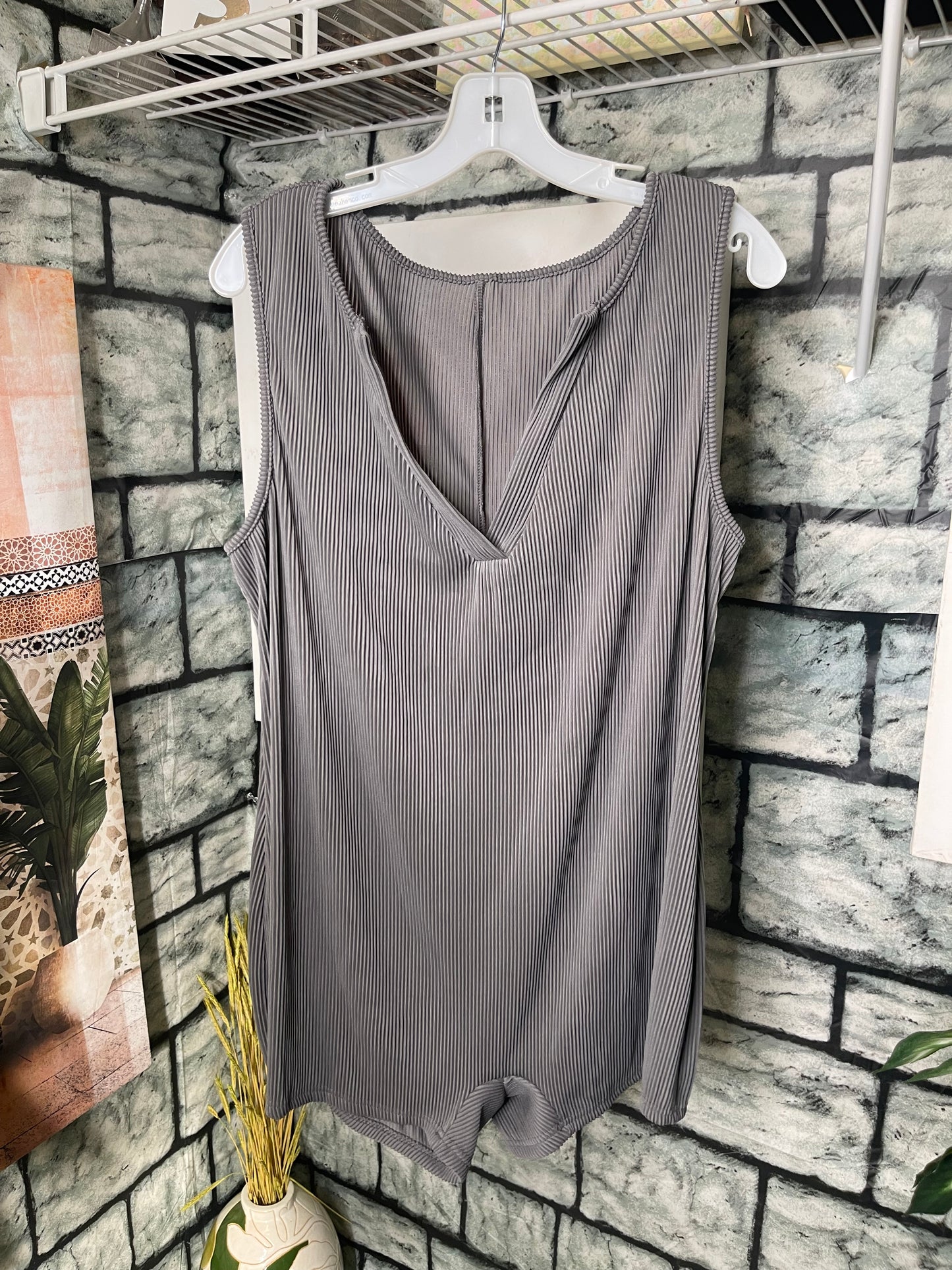 Gray Romper Women sz 3XL