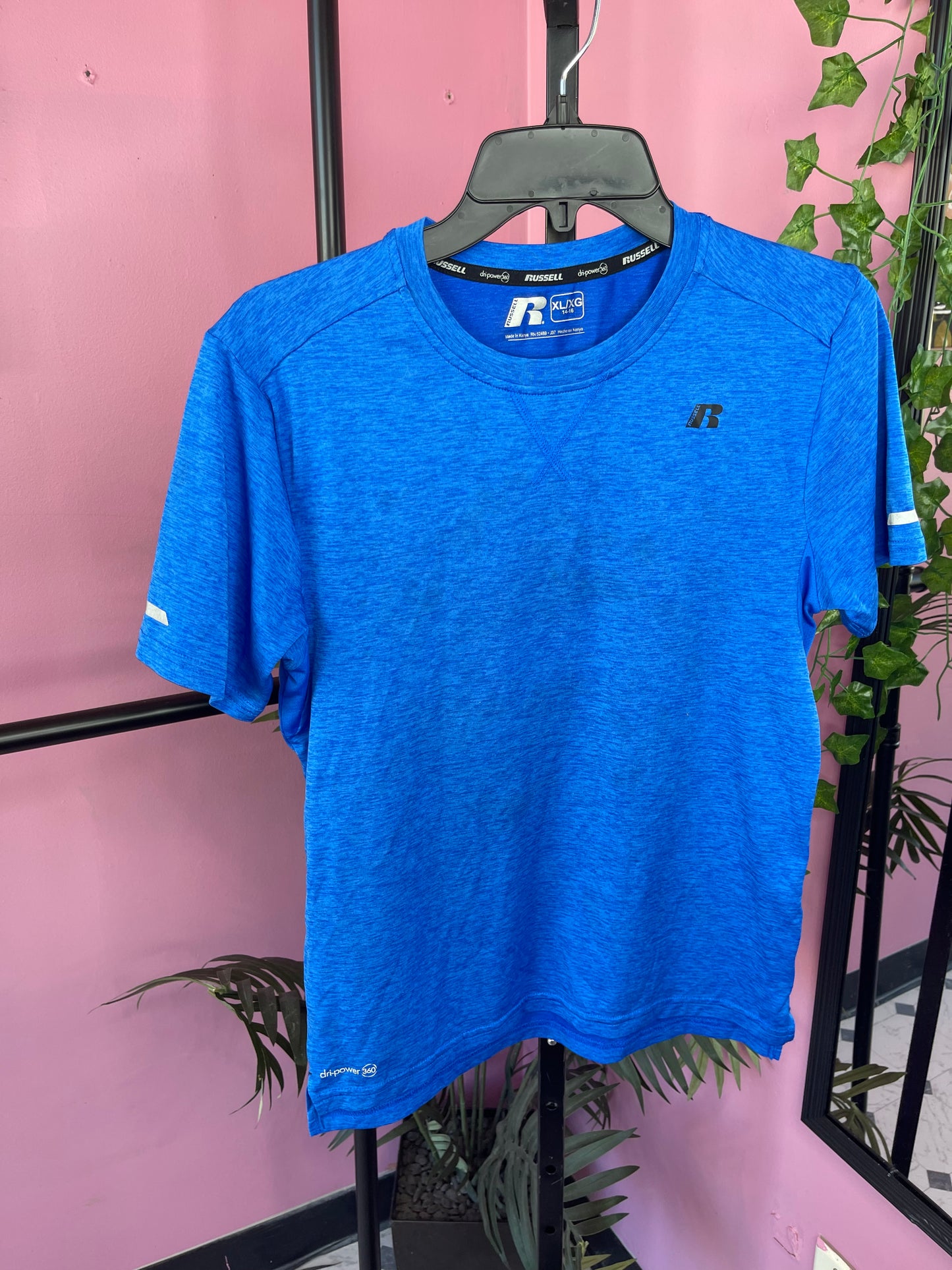 Russell Blue Shirt Boys sz XL 14/16