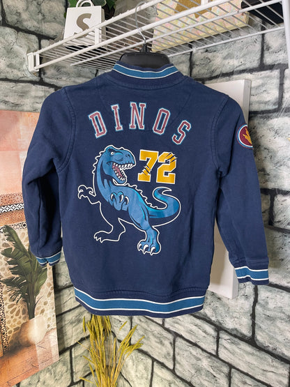 365 Kids "Dino" Blue Jacket Boys sz 7