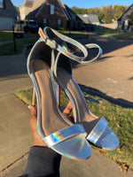 Charlotte Russe silver heels women sz 8