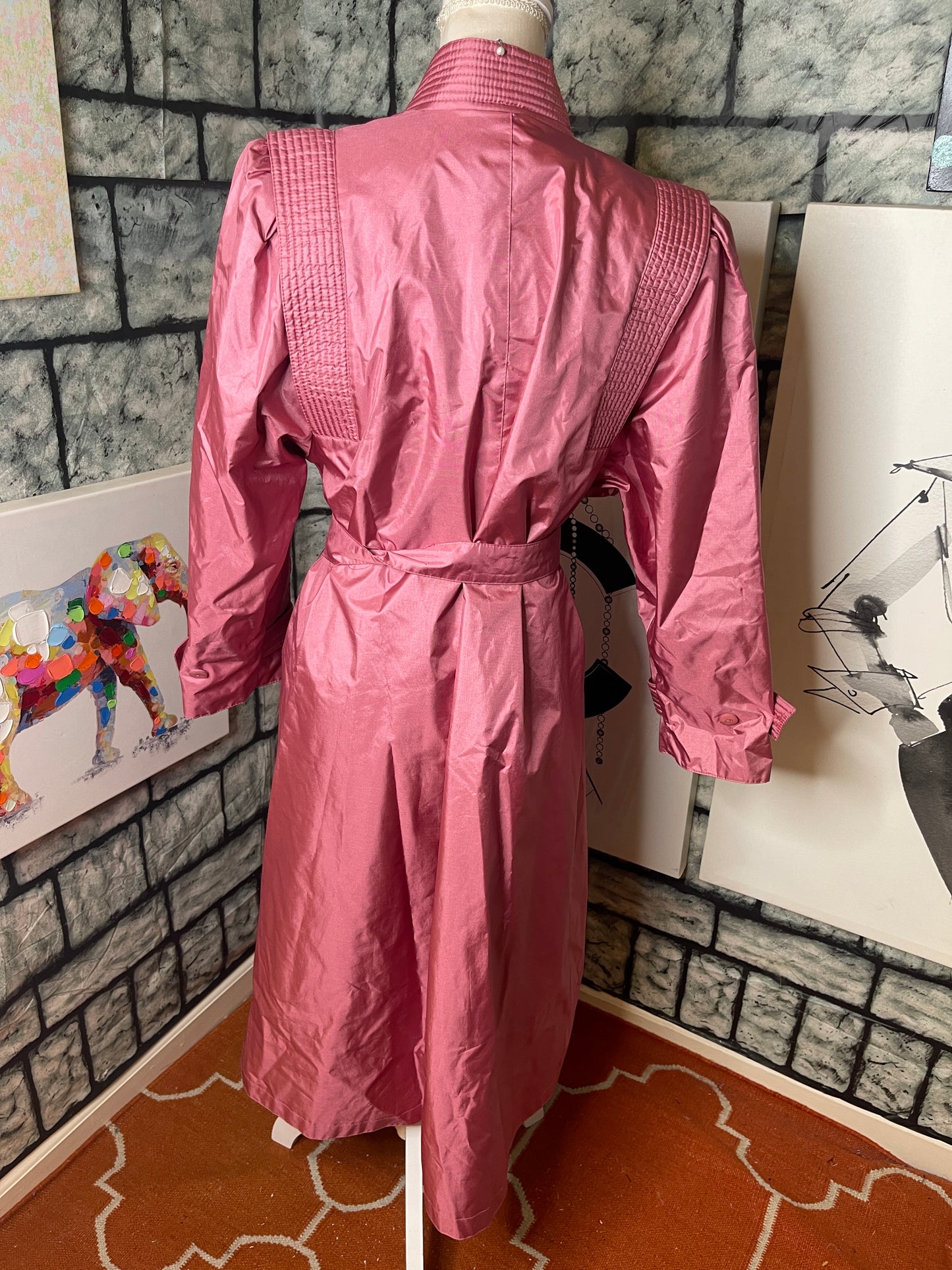 Pink trench coat (light) women sz 8