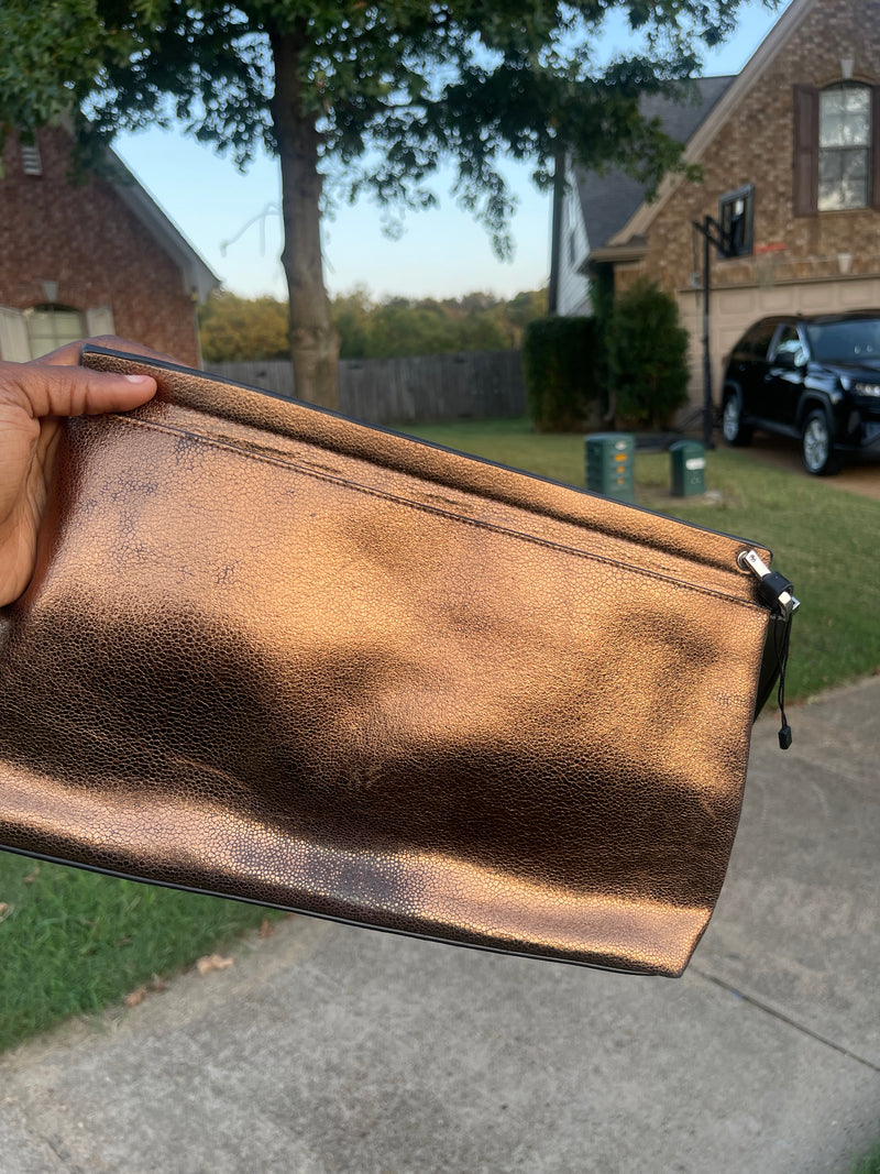 Zara brown clutch handbag