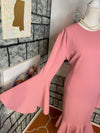 Pink ruffle dress women sz 2xl