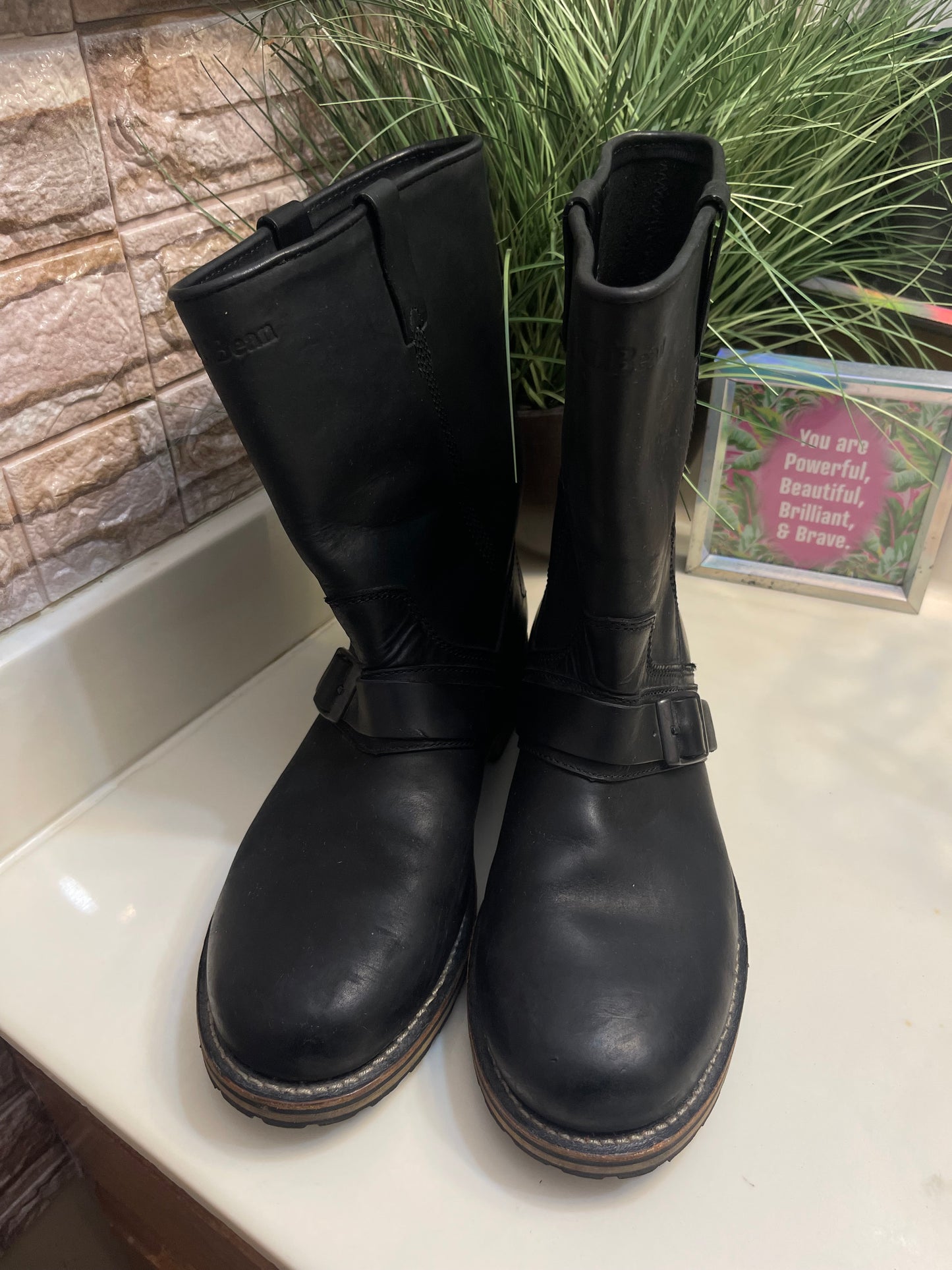 LL Bean Black Boots Men sz 11.5