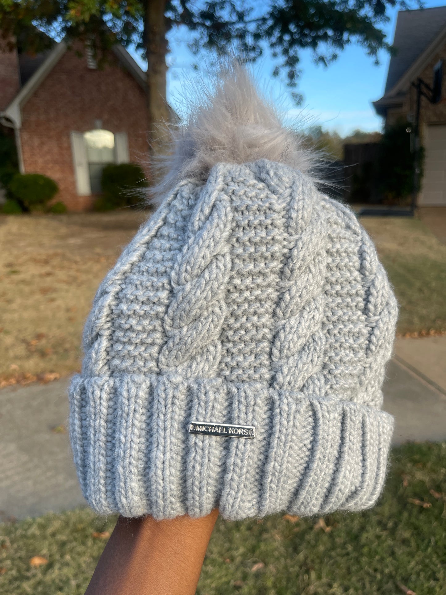 Michael kors gray beanie adults one size