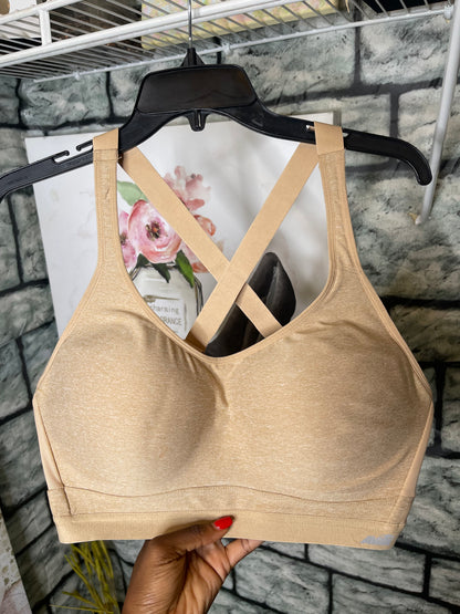 Avia Tan Sports Bra Women sz 36DDD