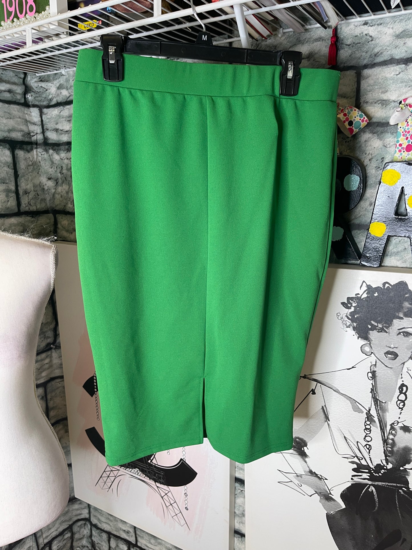 Shein Green Skirt Women sz 0XL