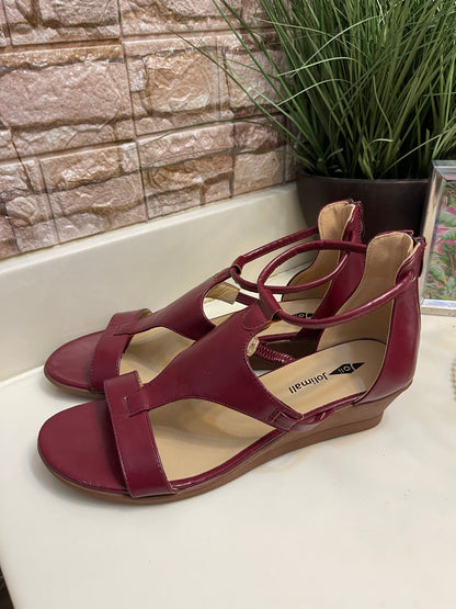 Jolimall Burgundy Sandals Women sz 10