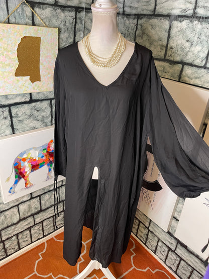 NEW Ashley Stewart Black Blouse Women sz 14/16
