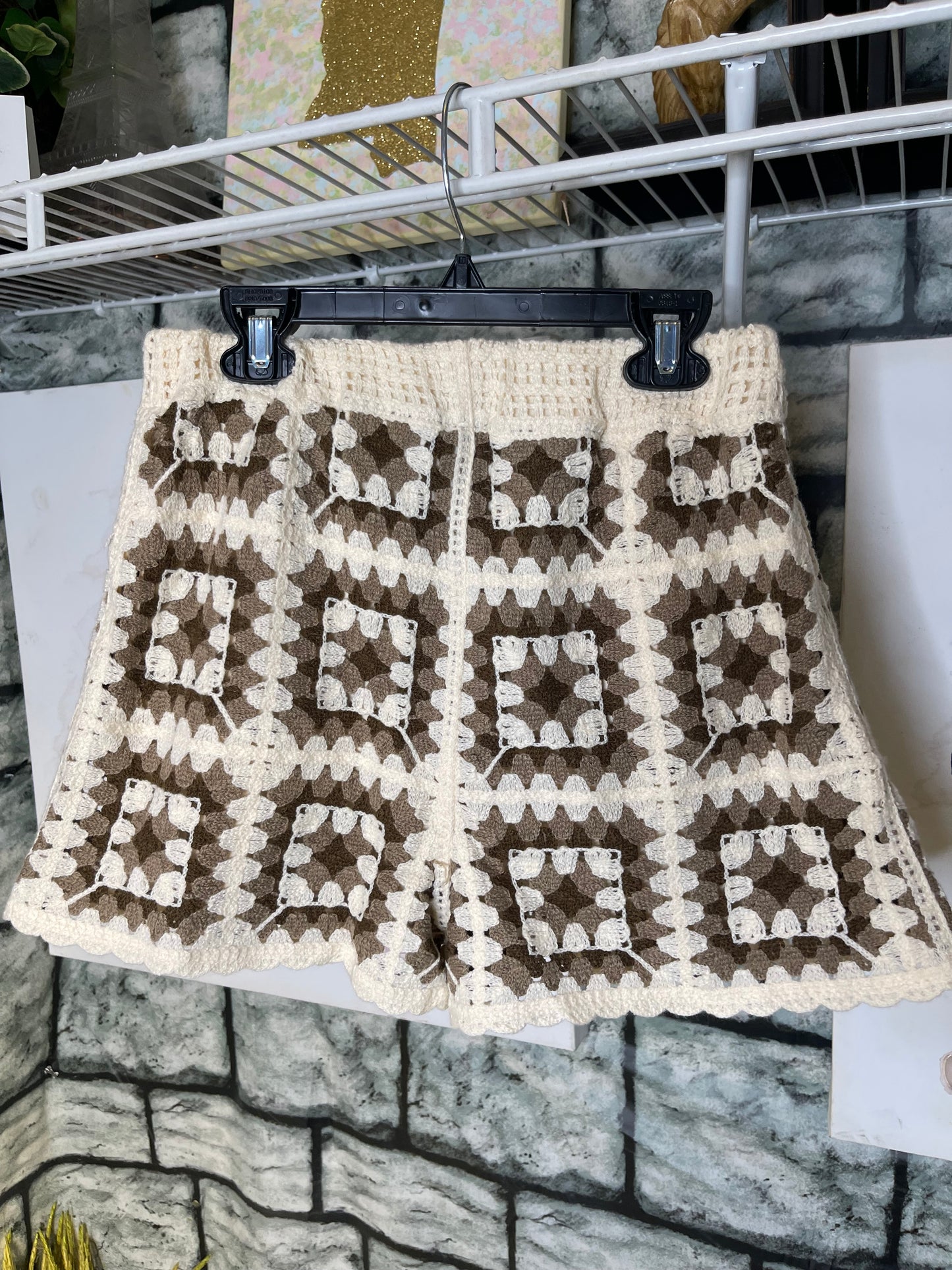 NEW Rebillion Brown Beige Shorts Women sz Small