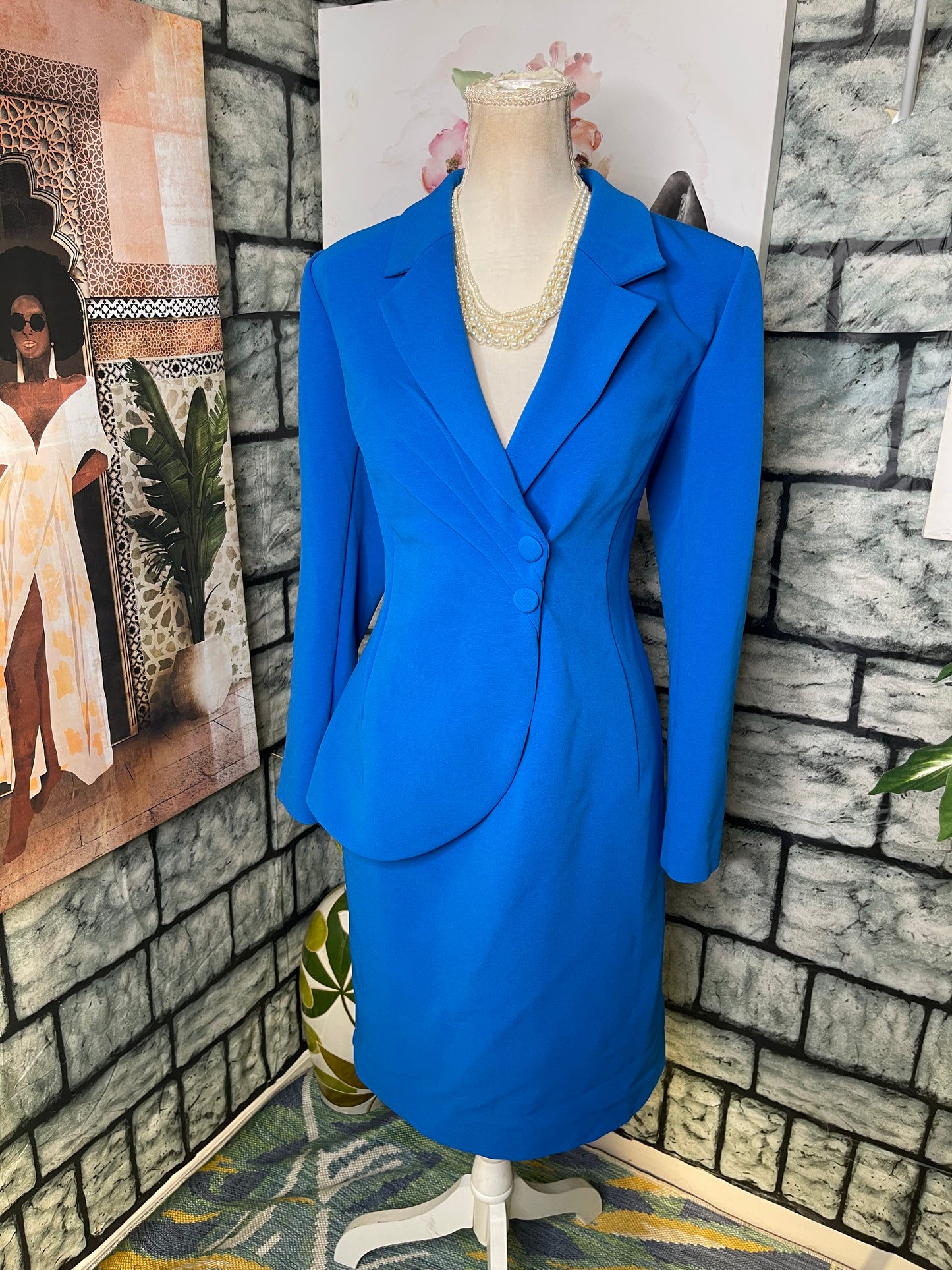 Monroe & Main Blue Dress Women sz 12