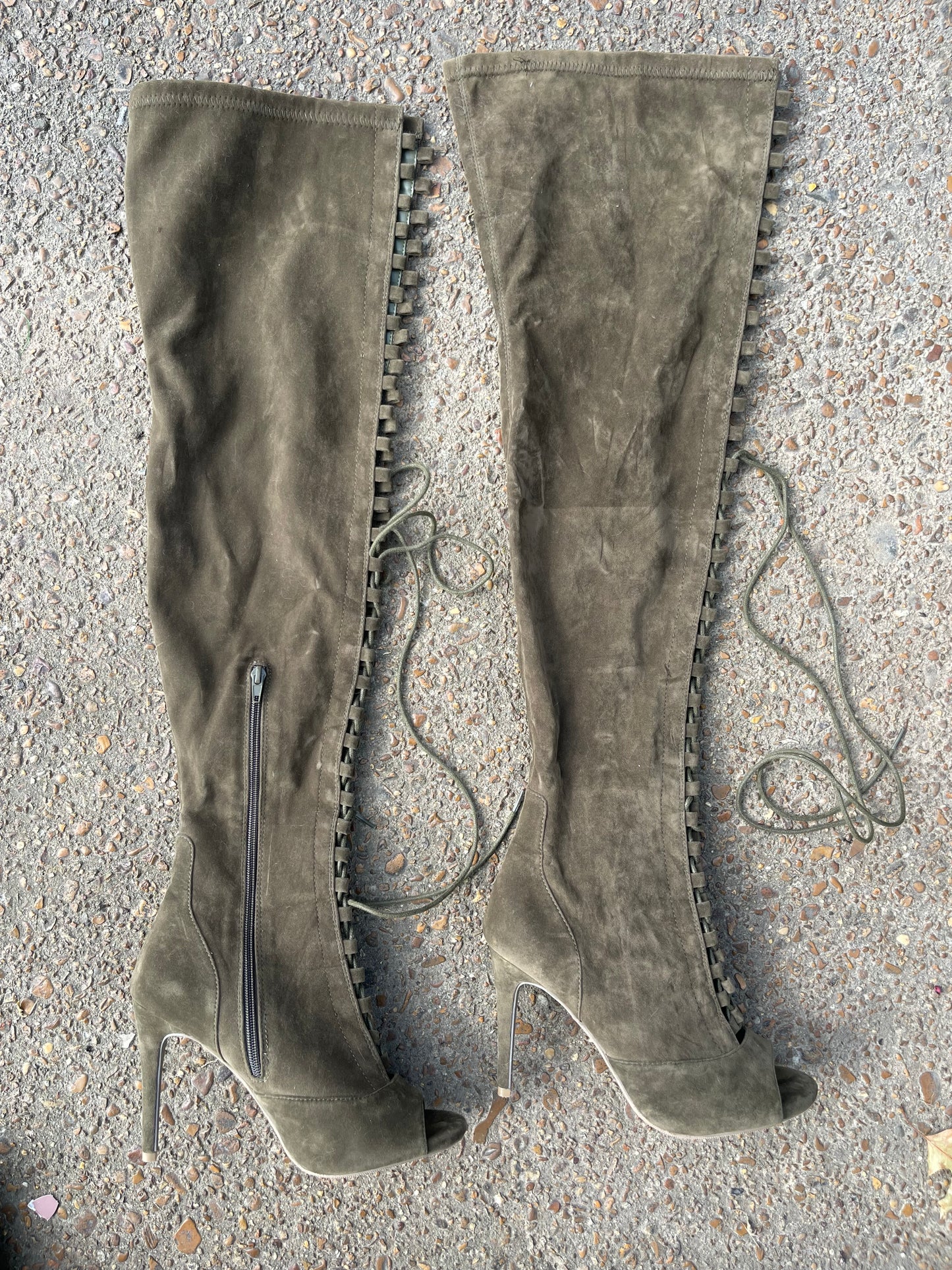 NEW Wild Diva Green Thigh Heels Women sz 9