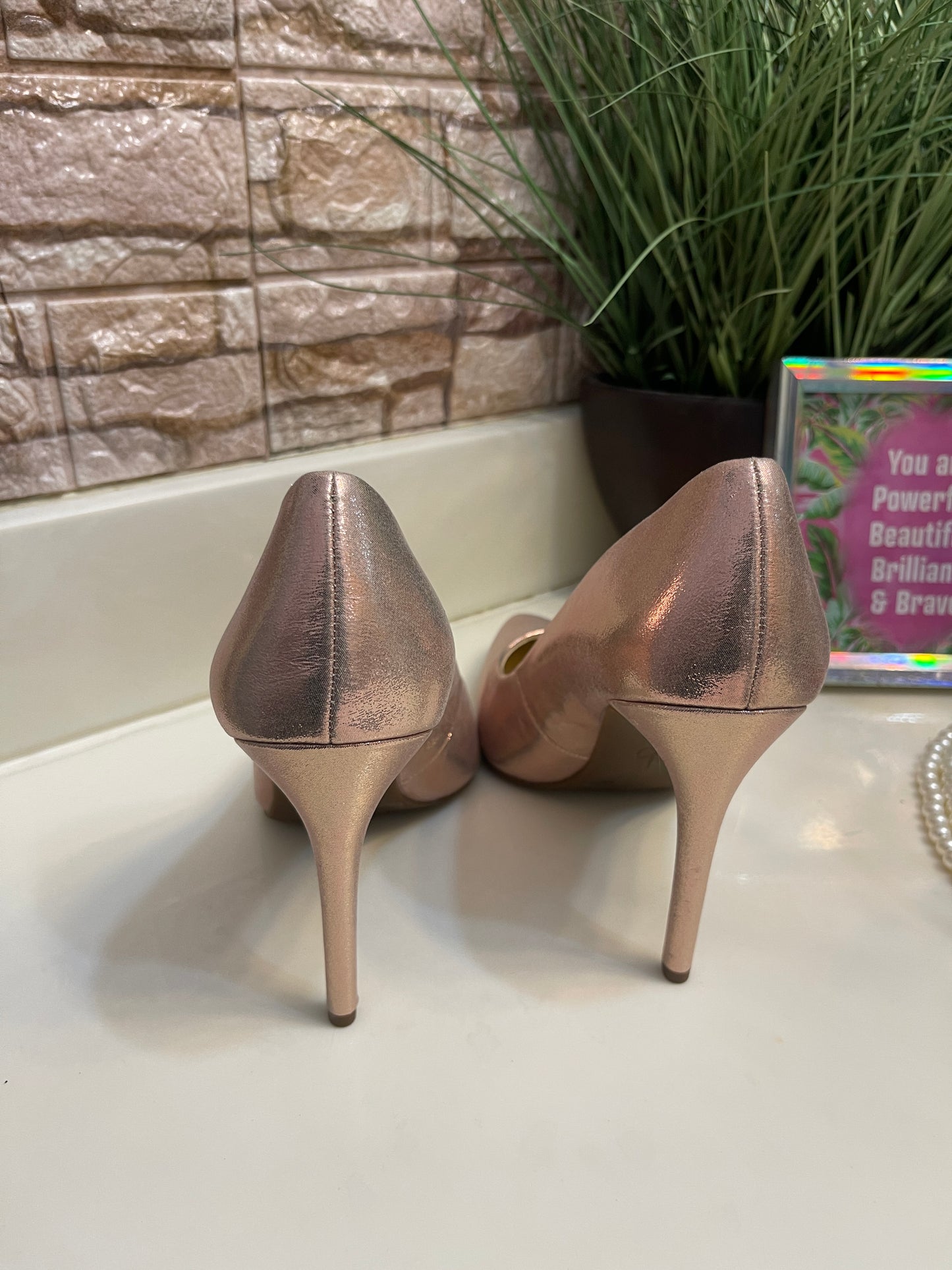 Jessica Simpson Rose Gold Heels Women sz 8.5