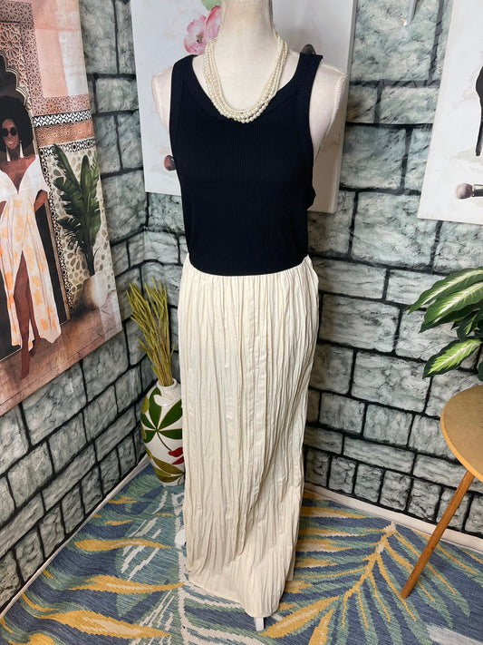 Zara Black White Dress Women sz Large