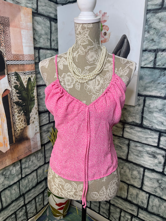 Sienna Sky Pink Print Blouse Women sz Large