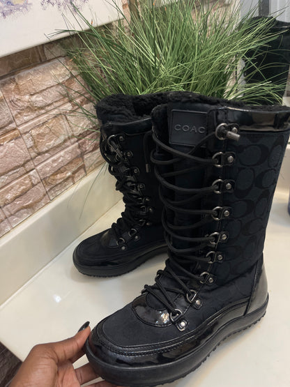 Coach Black Winter Boots Women sz 7