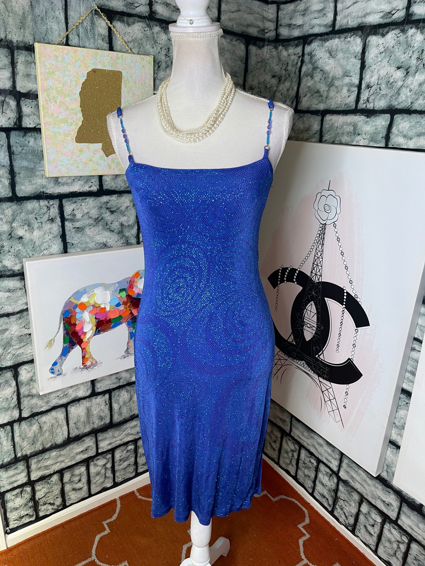 My Michelle Blue Dress Women sz Medium