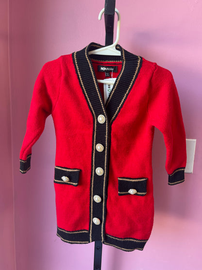 Nova Kids Red Sweater Dress Girls sz 2T