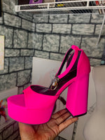 Pink platform heels women sz 9
