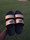 Nike slide sandals gold women sz 9