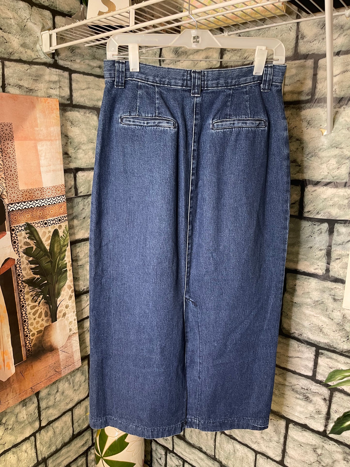 Lee Blue Denim Skirt Women sz 10