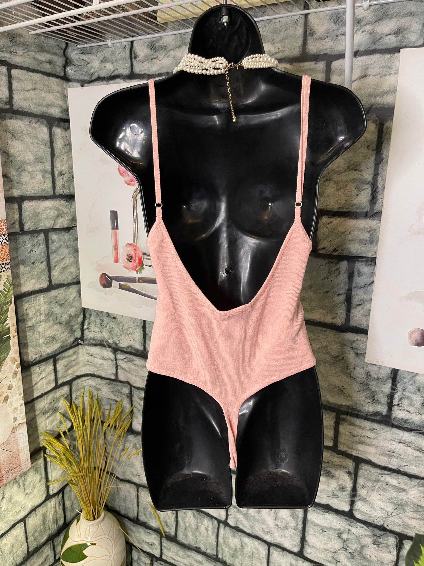 NEW Akira Chicago Pink Bodysuit Blouse Women sz Medium