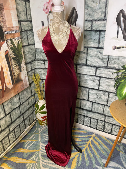 Pear Culture Burgundy Dress Women sz Medium