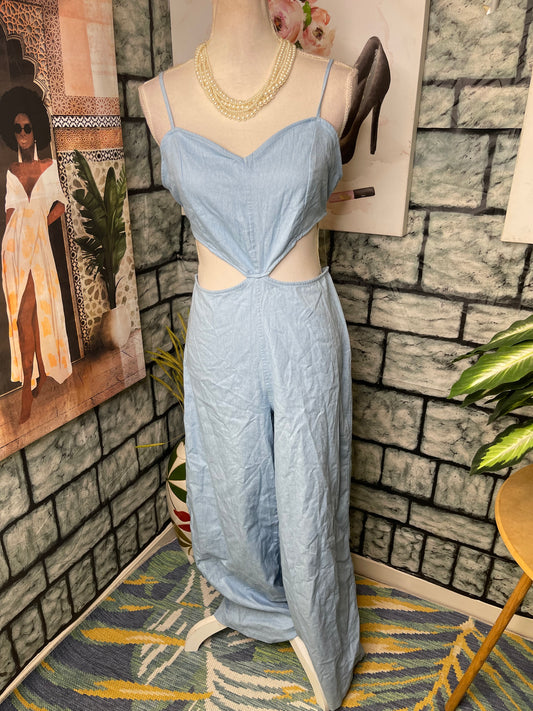 NEW Blue Jumpsuit Women sz Large