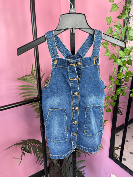 Wonder Nation Blue Denim Dress Girls sz 4T