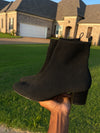 Black heel booties women sz 8.5