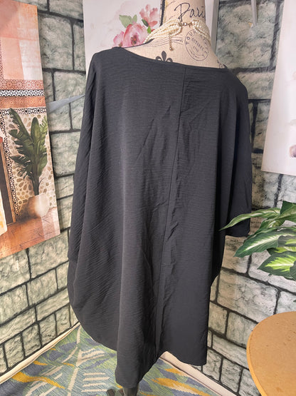 Zenana Black Blouse Women sz 3XL