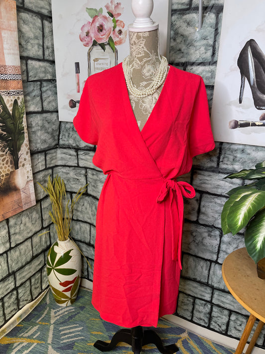 Topshop Red Dress Women sz 6