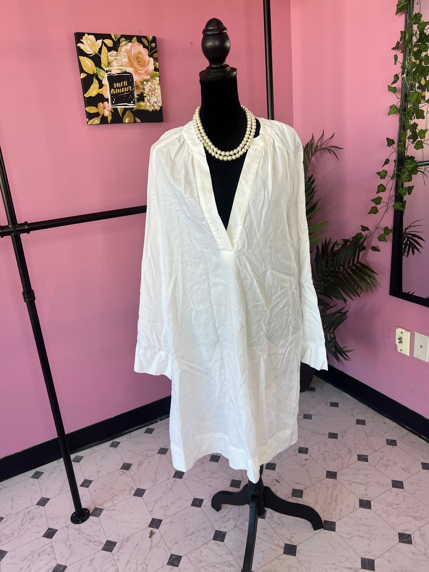 BCBG white Shirt Dress Women sz XS