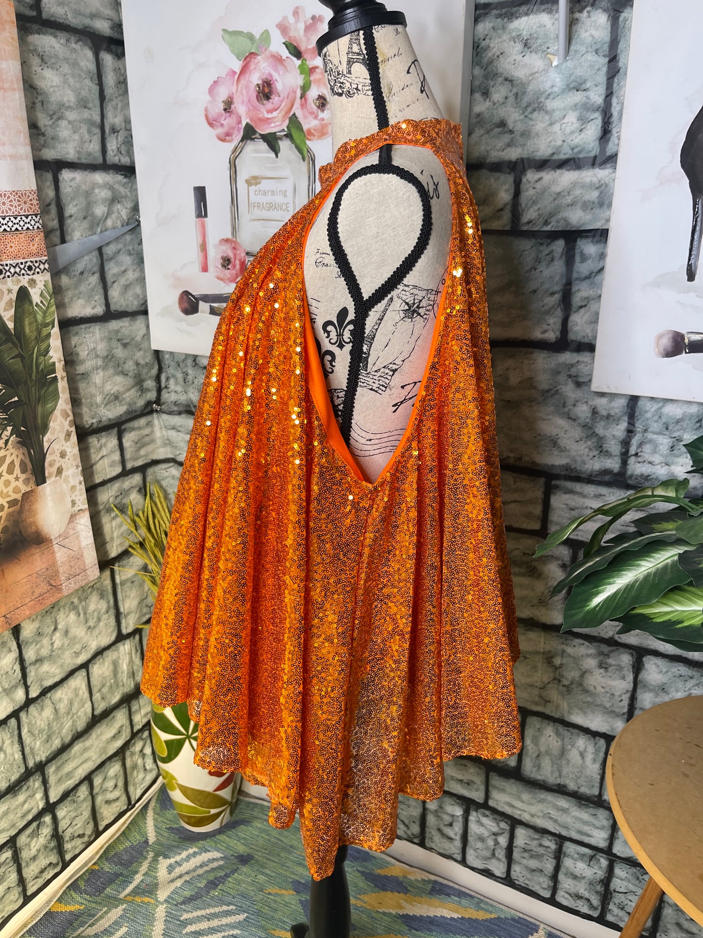 NEW Ashley Stewart Orange Sequin Blouse Women sz 18/20