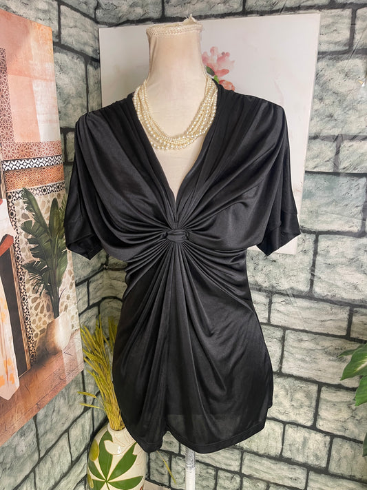 Mix it Black Blouse Women sz Medium