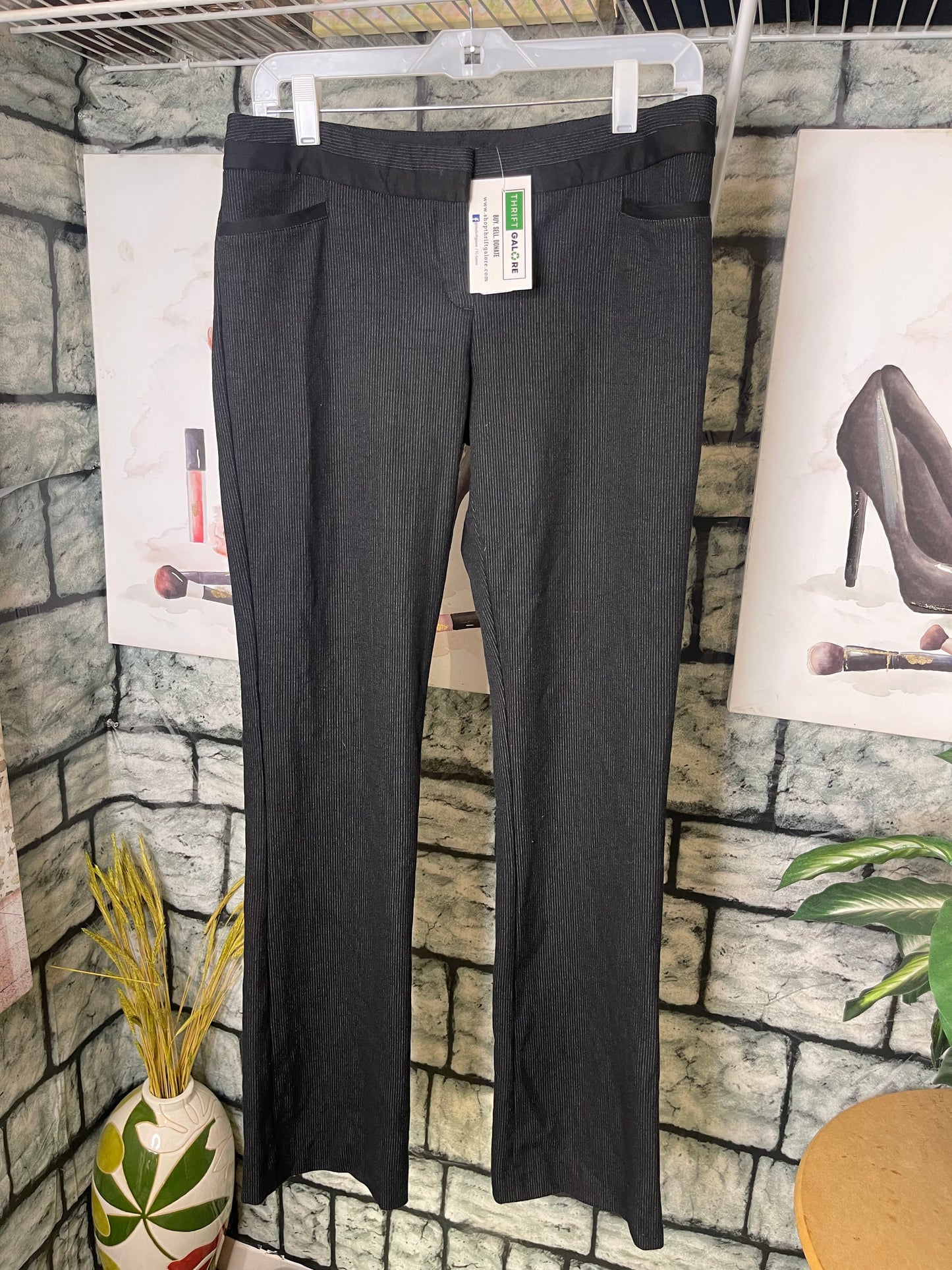 Express Black Gray Casual Pants Women sz 6