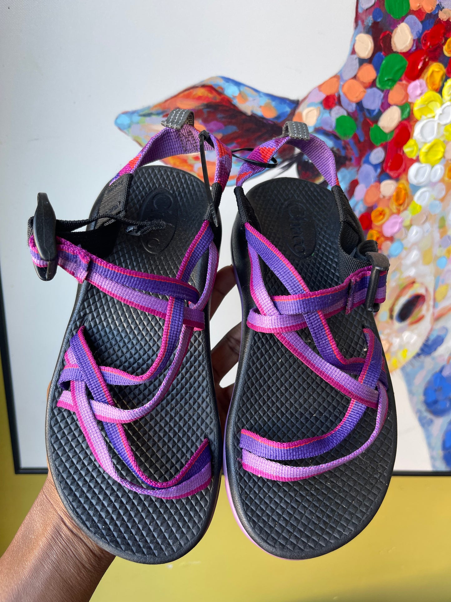 Chaco Purple Pink Sandals Girls sz 3