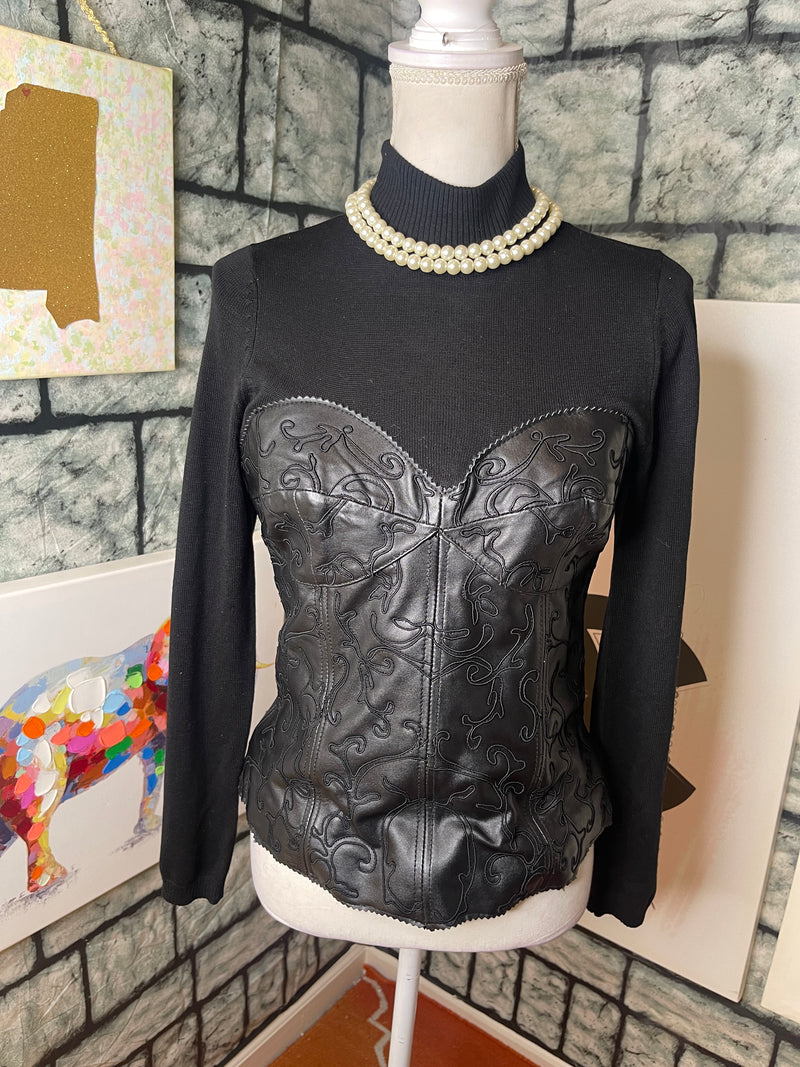 Cupio black sweater women sz medium