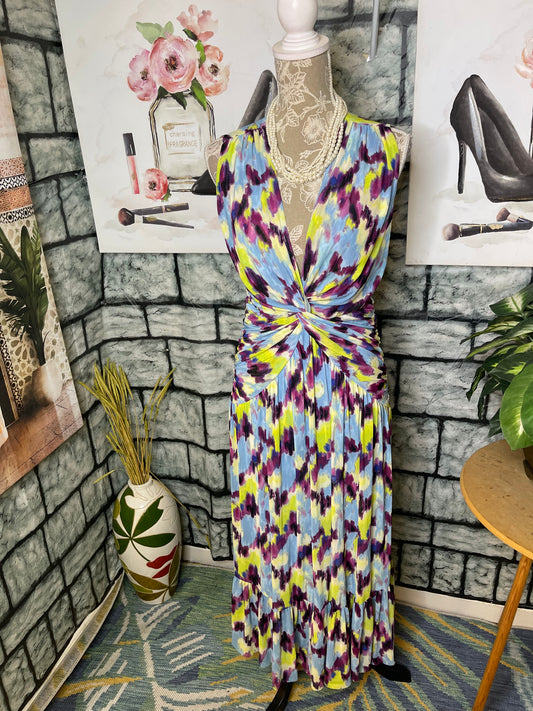 NEW Nicole Miller Blue Purple Dress Women sz 6