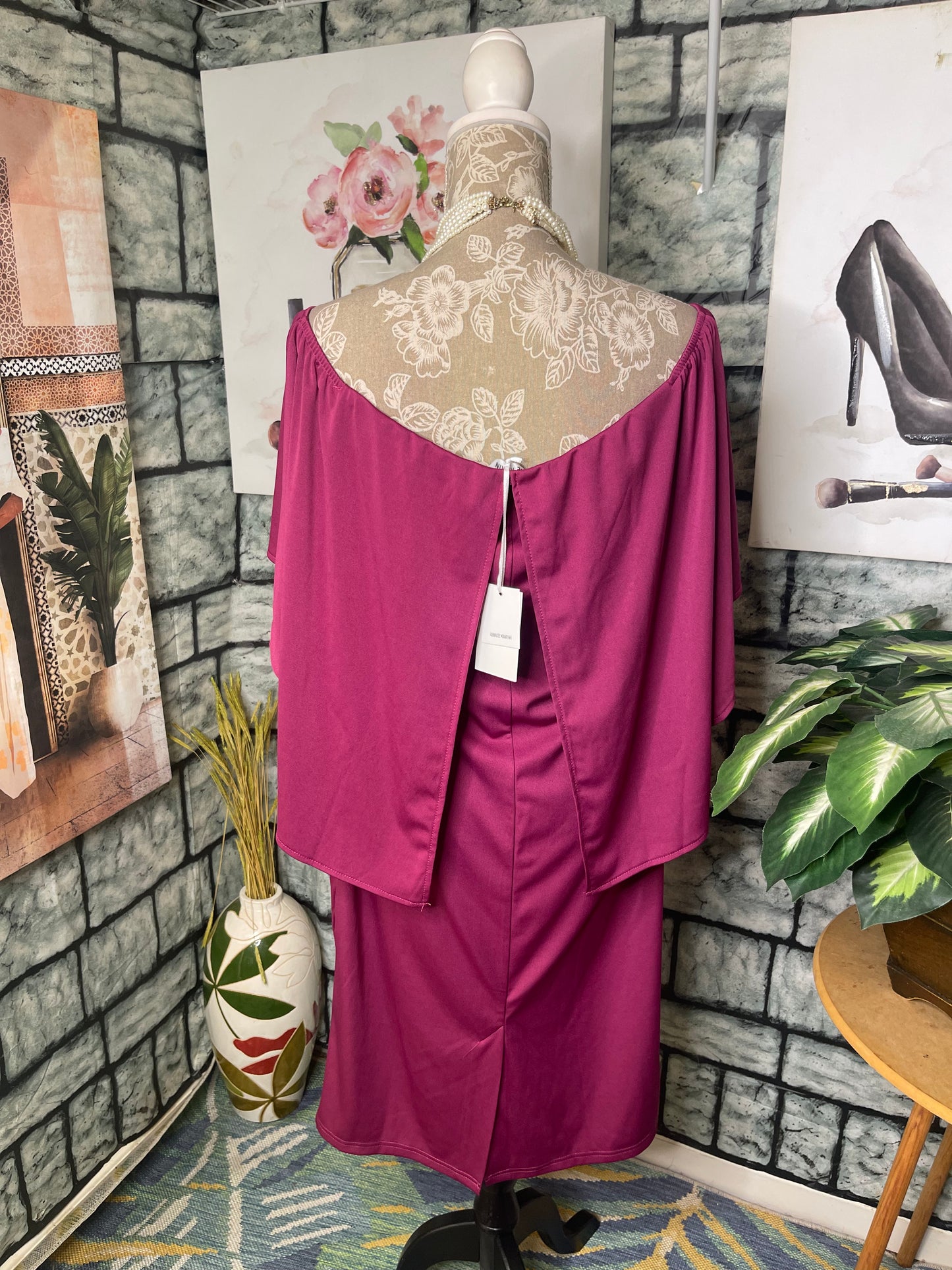 NEW Grace Karin Purple Dress Women sz 2XL