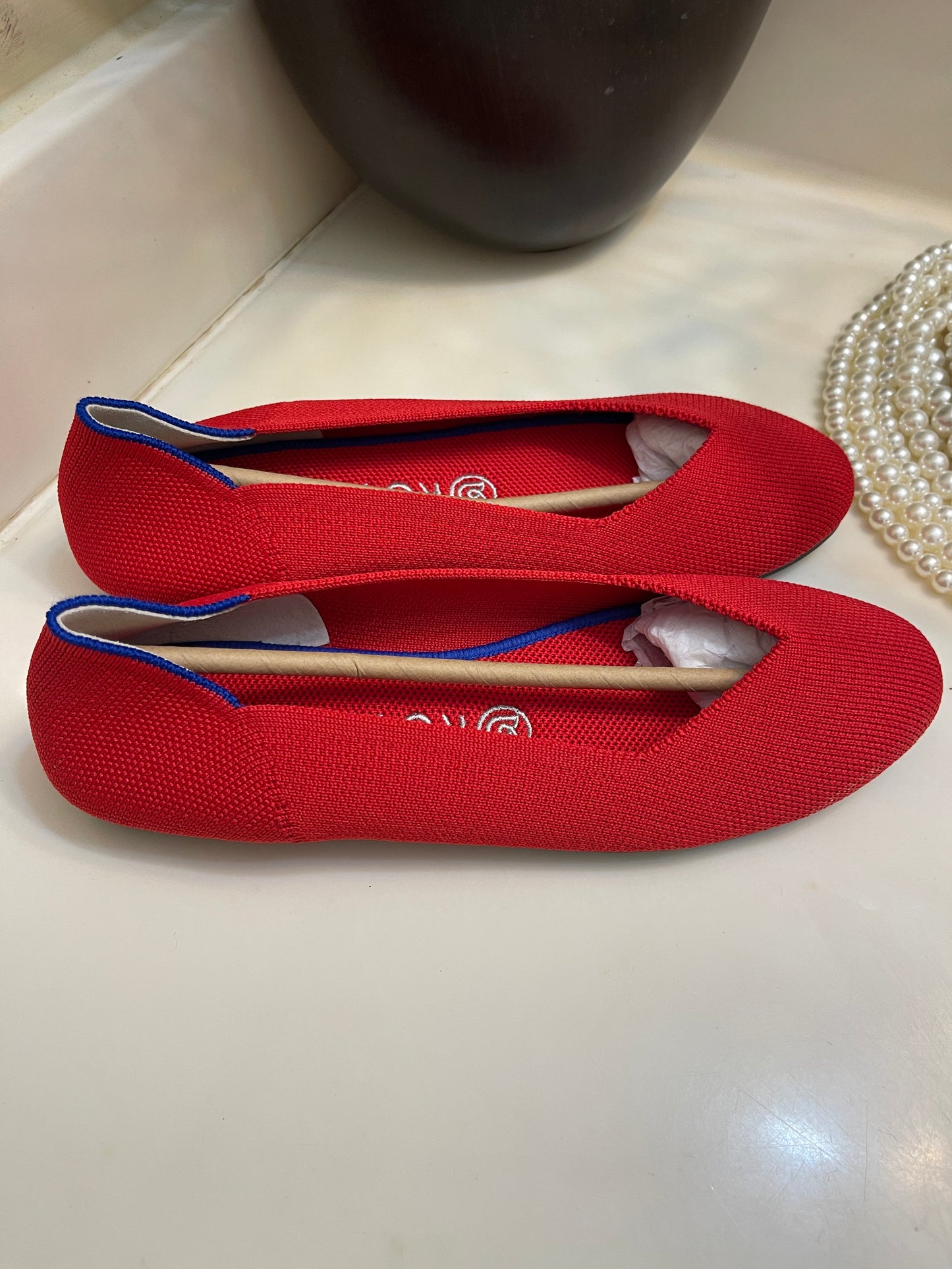 NEW Rothy’s Flats Red Women sz 8