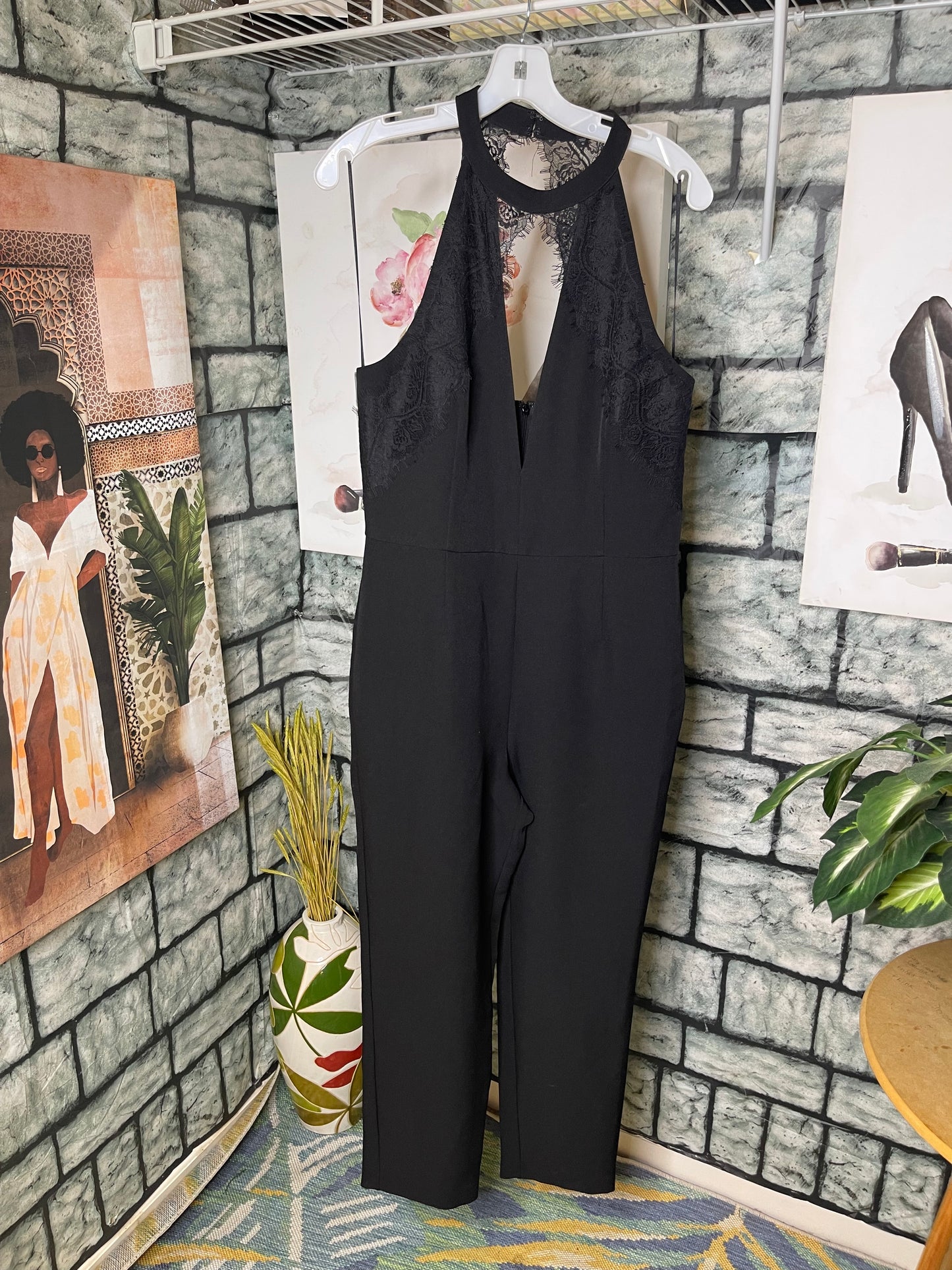 Express Black Jumpsuit Women sz 12