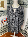 Jodifl gray black shirt dress women sz medium