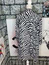 Melissa paige black white button shirt dress women sz Large