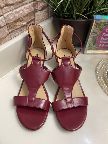 Jolimall Burgundy Sandals Women sz 10