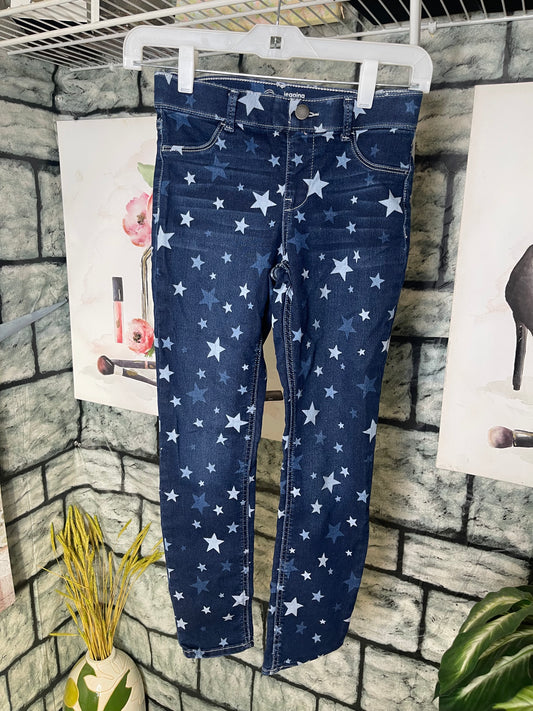 Wonder Nation Blue Star Jeggings Girls sz Large 10/12