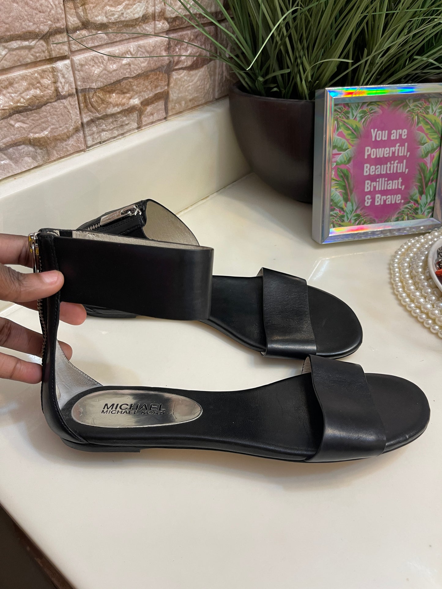 Michael Kors Black Sandals Women sz 8.5